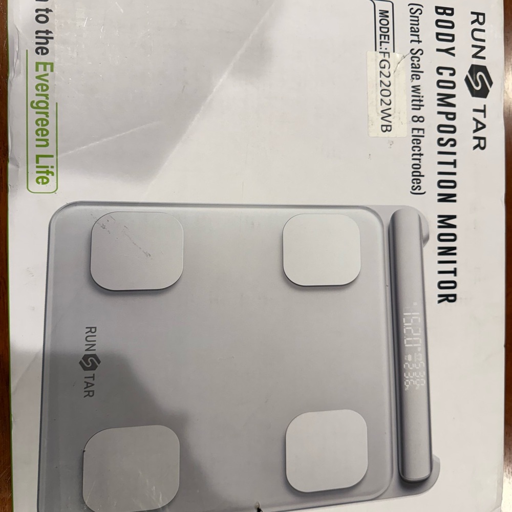 RUNSTAR Body Composition Monitor silver smart Scale model: FG2202WB